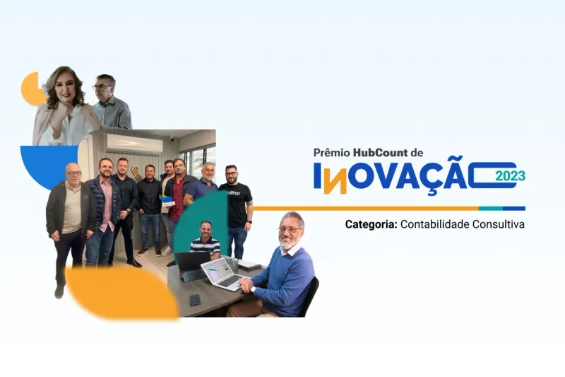 Capa do artigo: Prêmio HubCount de Inovação 2023.1: Auditar, Barbosa Ribeiro e Infoco são os vencedores da categoria “Contabilidade Consultiva”
