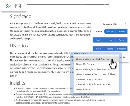 Tela do HubCount: Qualidade das decisões