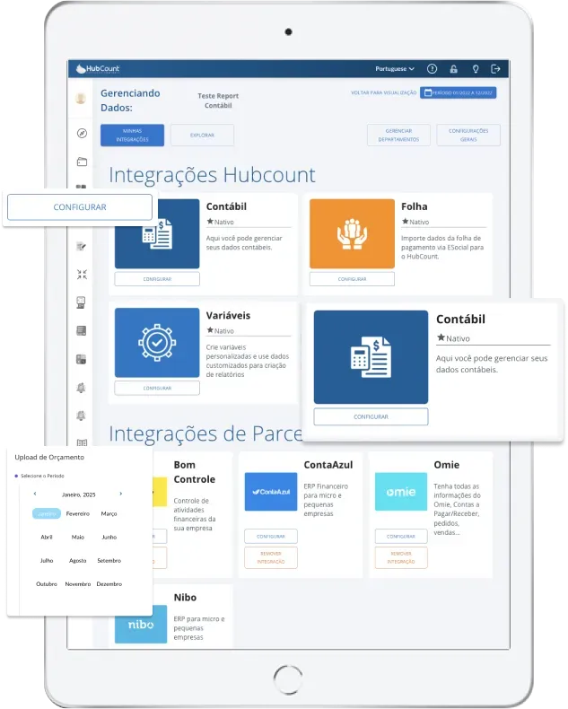 Como fazer a integração dos dados contábeis no HubCount BI